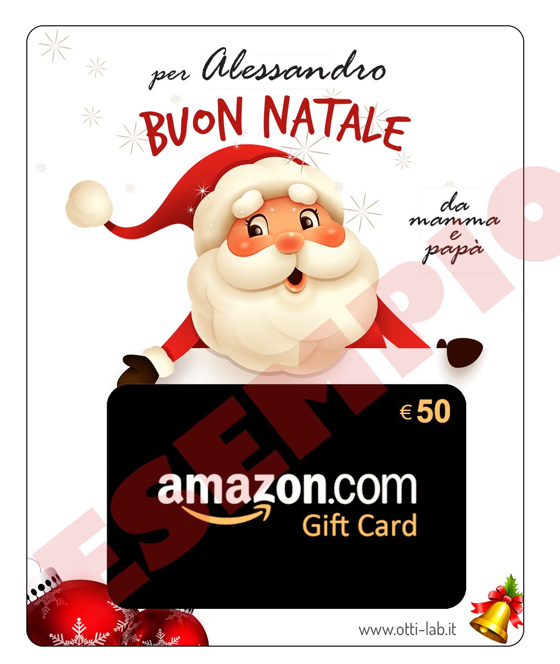 GIFT CARD nome personalizzato