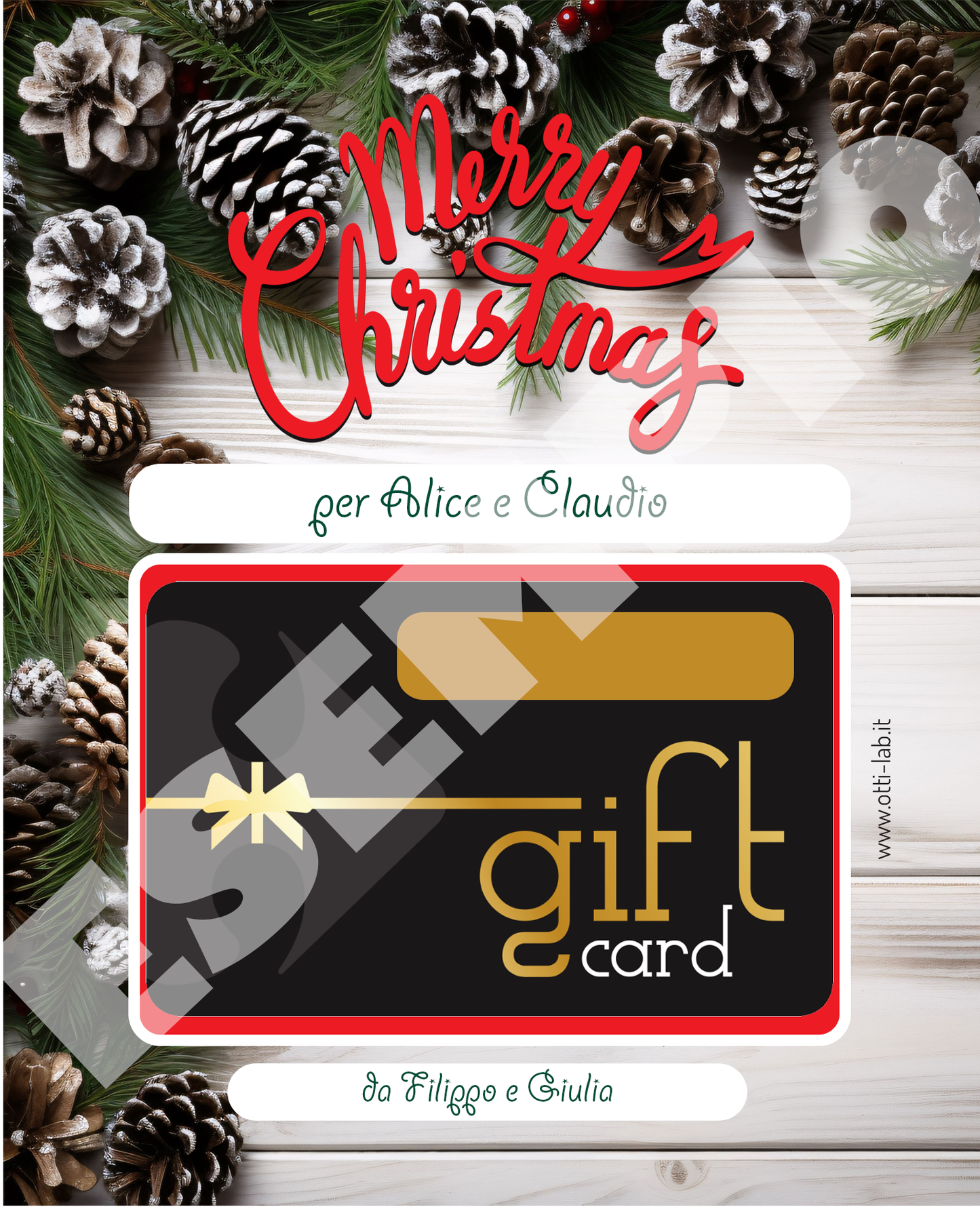 GIFT CARD          con nome personalizzato